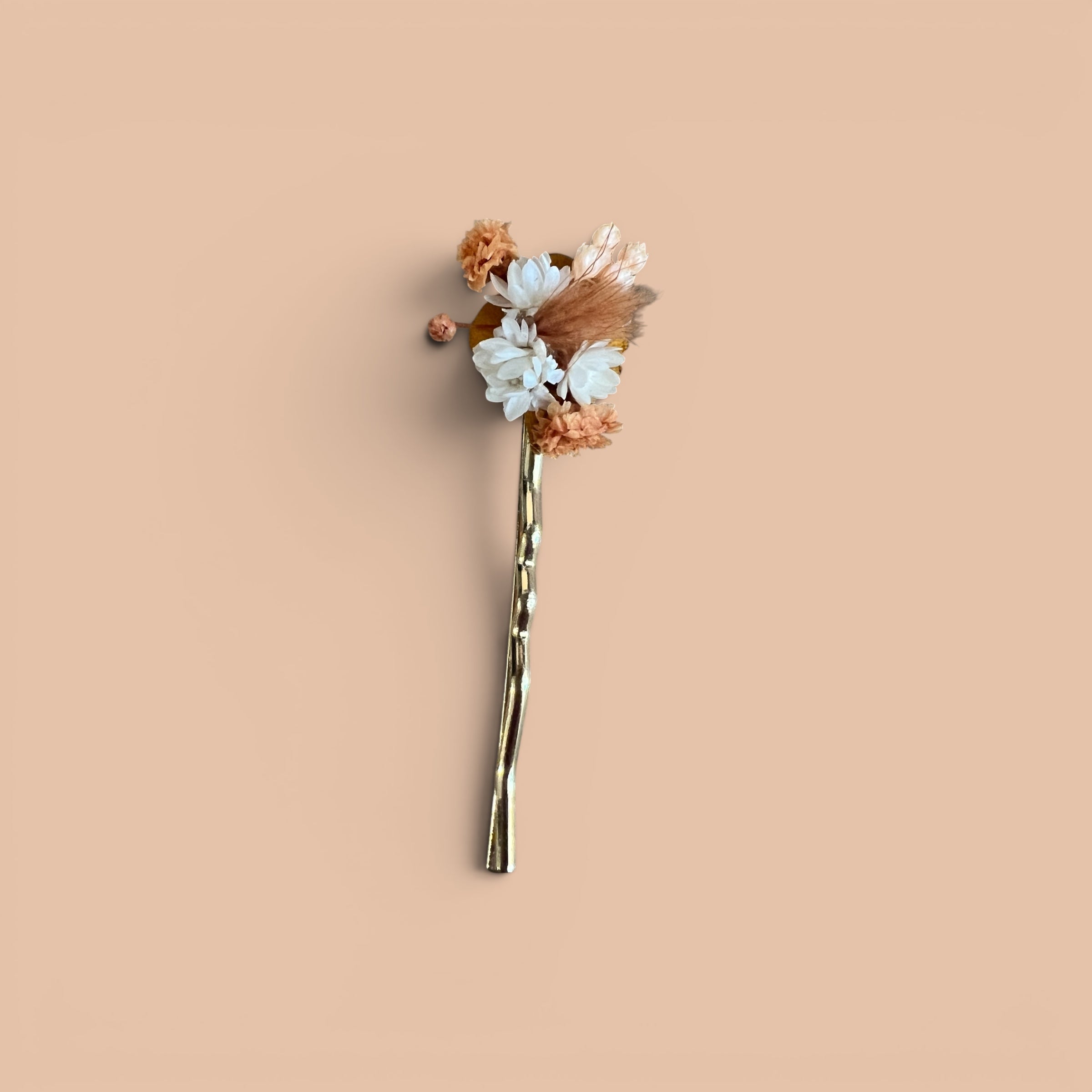 Barrette Plate Fleurs Séchées