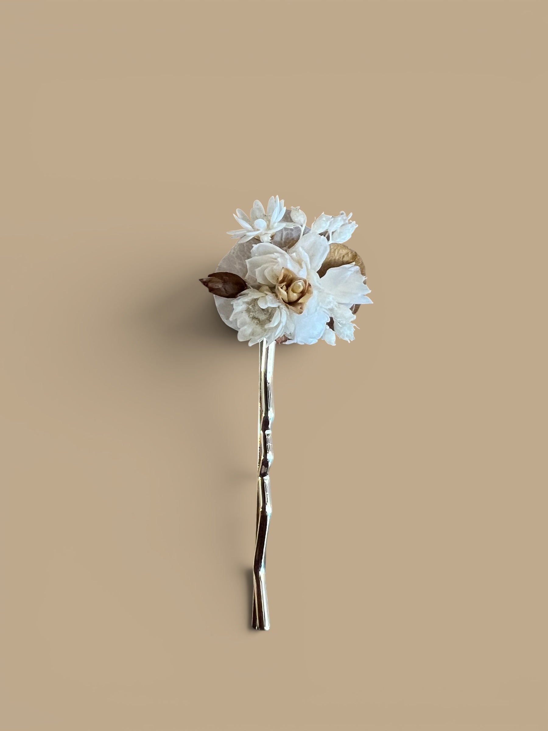Barrette Plate Fleurs Séchées