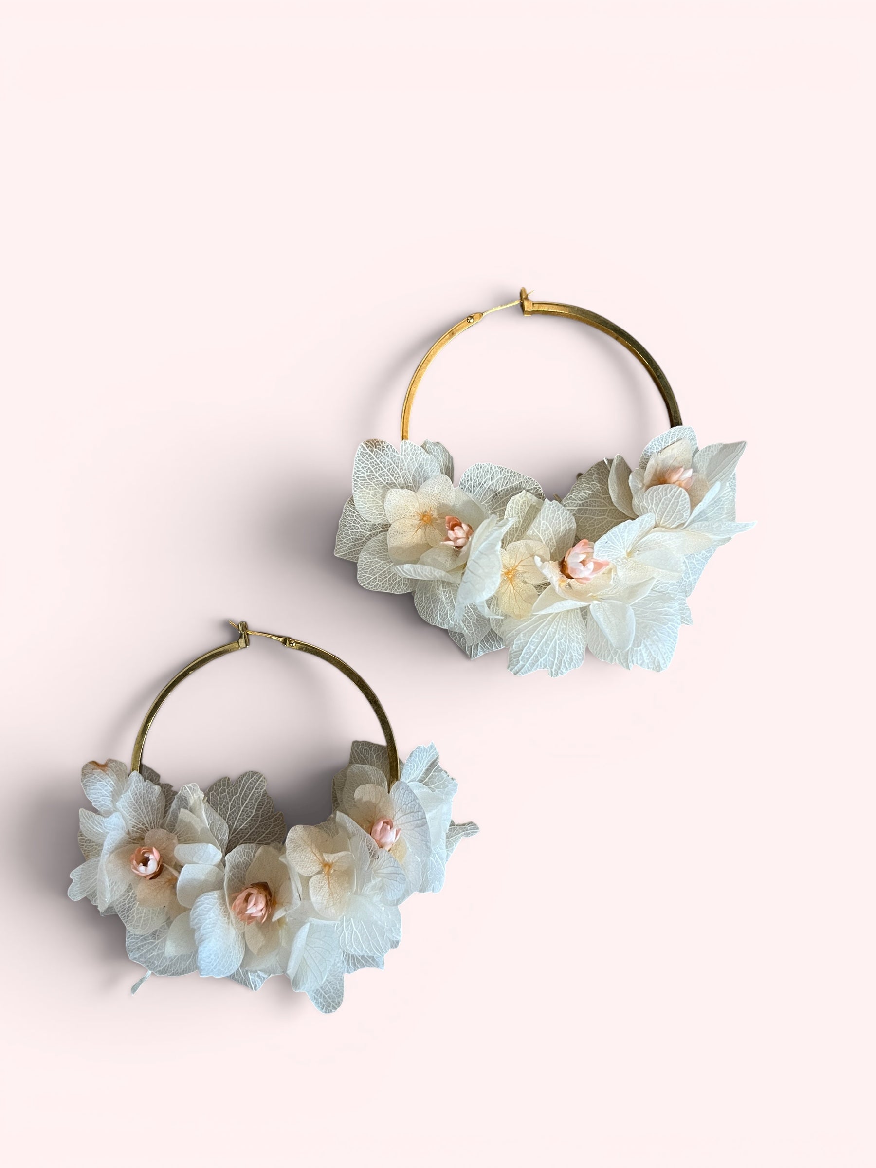 Boucles d'Oreilles Fleurs Séchées