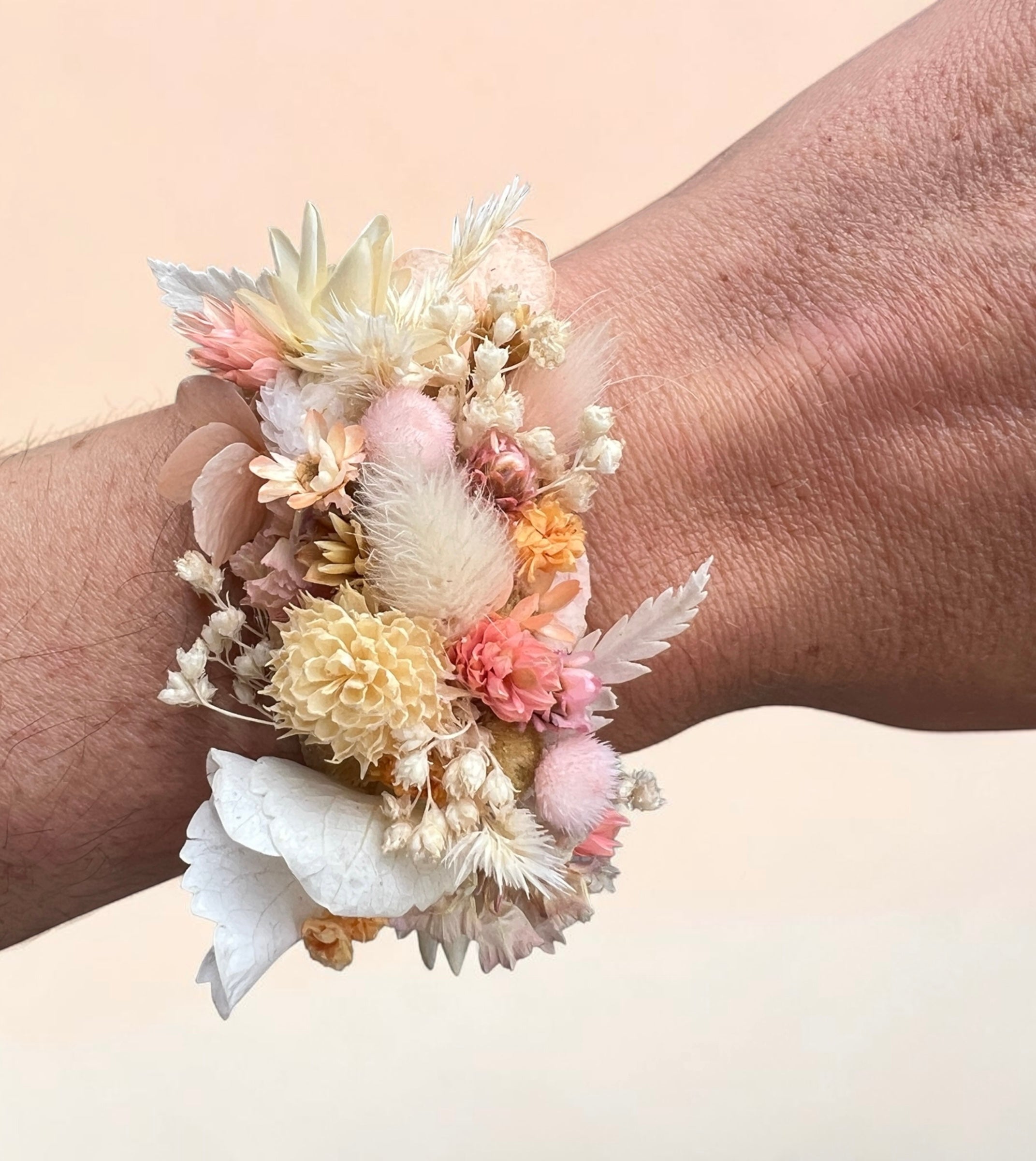 Bracelet Ruban Fleurs Séchées