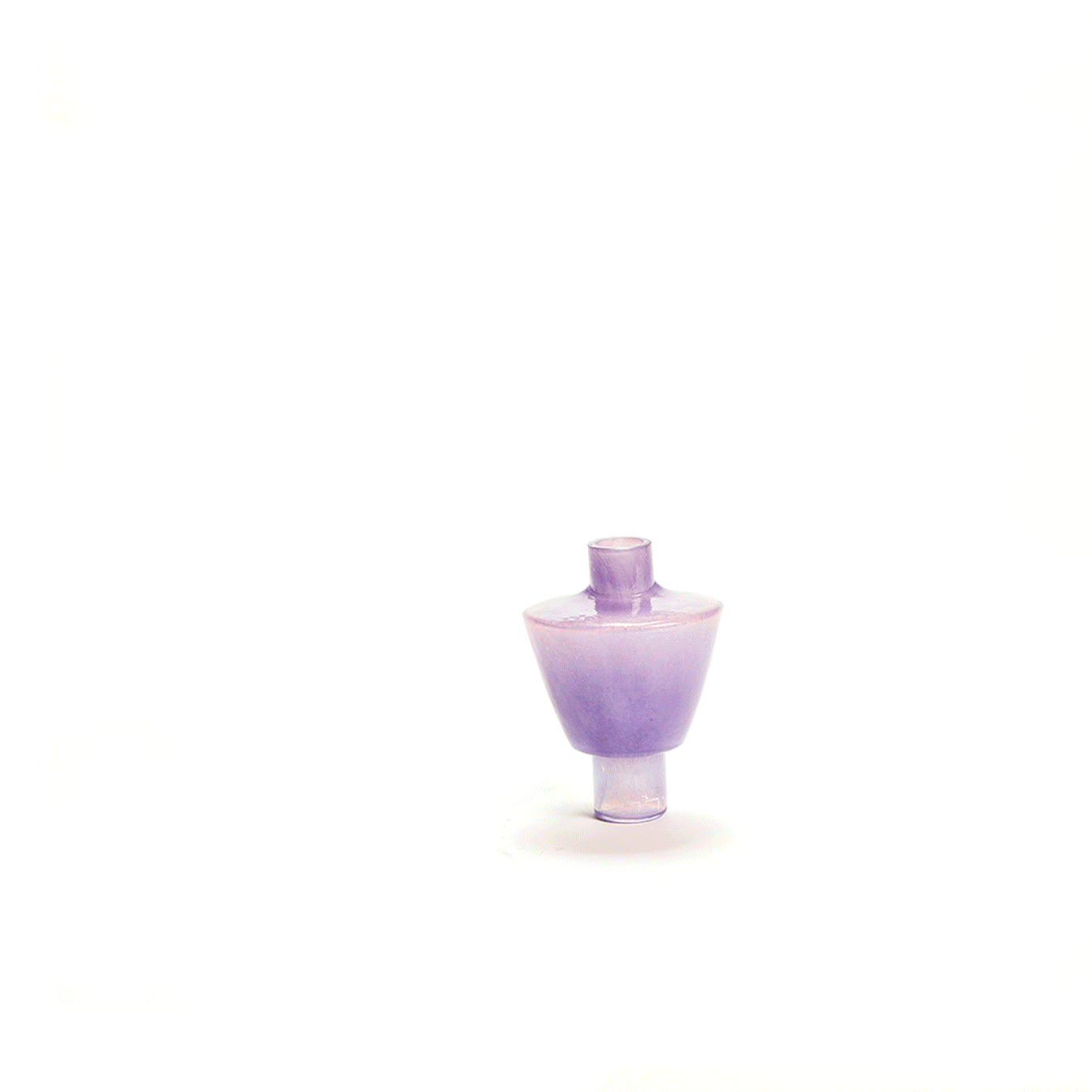 Soliflore flacon en verre soufflé