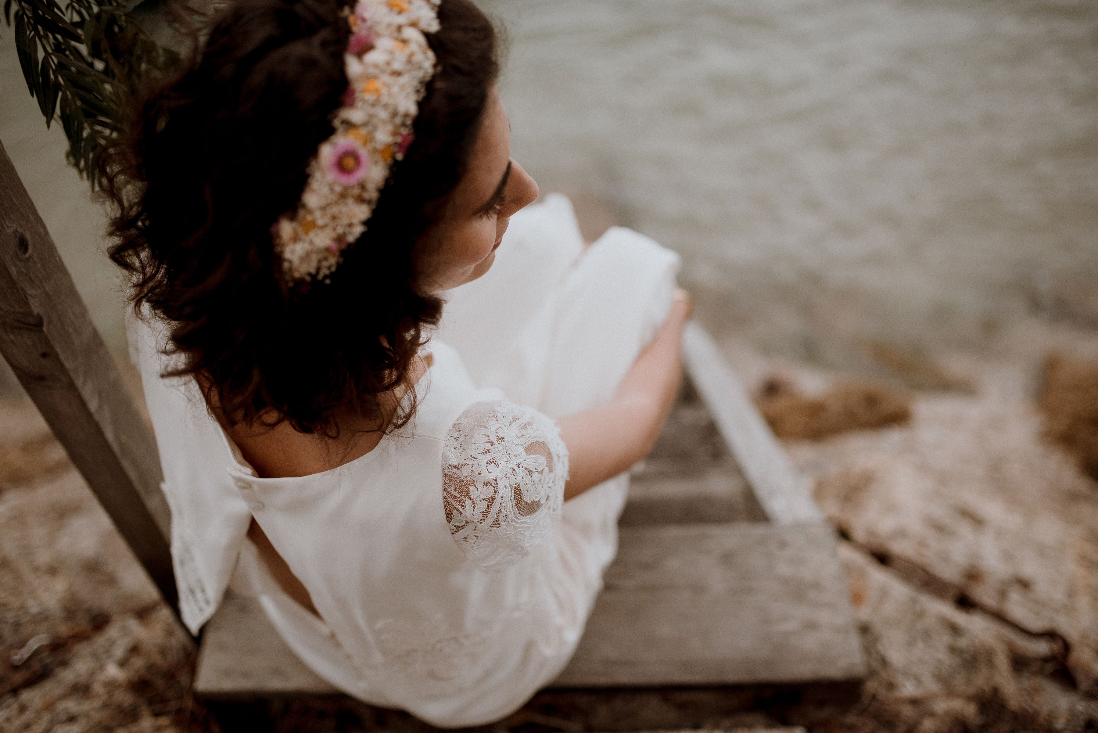 Couronne de Tête Fleurs Séchées