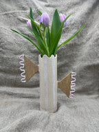 VASE PAPILLON RAYURES ROSE by LEOMIH - photo 3
