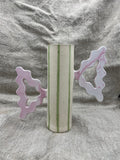 VASE PAPILLON RAYURES VERT ET ROSE by LEOMIH - photo 1