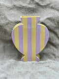 VASE RAYURES LILAS ET JAUNE by JONQUIL ATELIER - photo 1