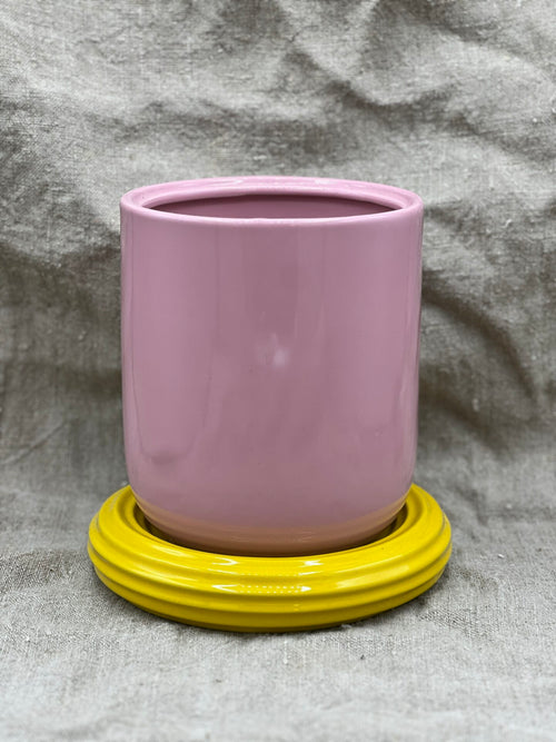 POT À PLANTER CHURROS ROSE ET JAUNE by &amp;KLEVERING - photo 1