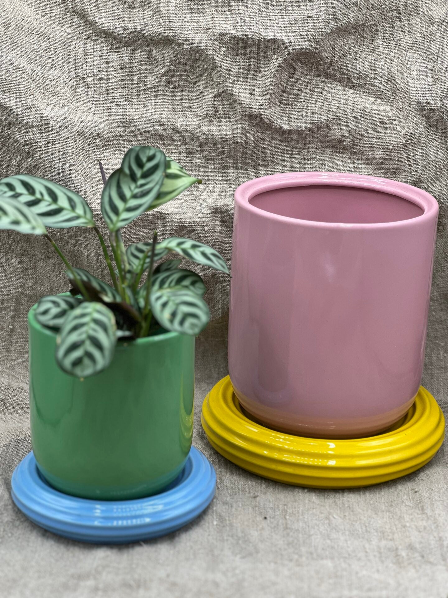 POT À PLANTER CHURROS ROSE ET JAUNE by &amp;KLEVERING - photo 2