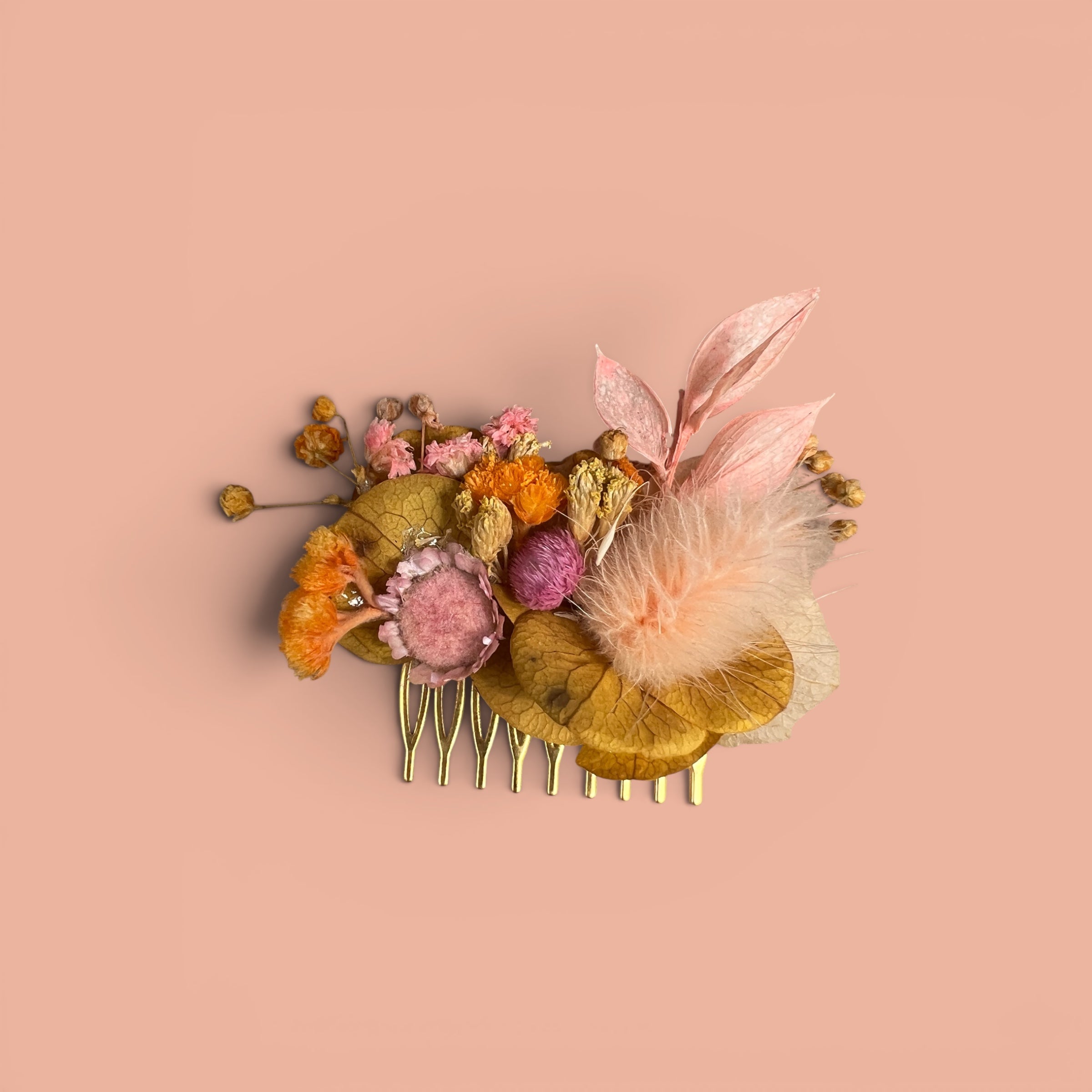 Petit Peigne Fleurs Séchées