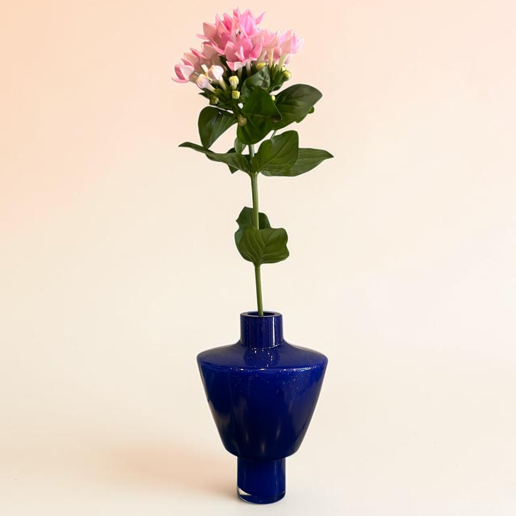 Soliflore flacon en verre soufflé