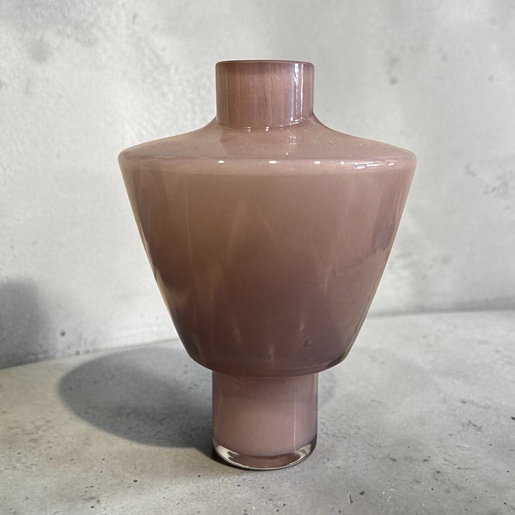 Soliflore flacon en verre soufflé