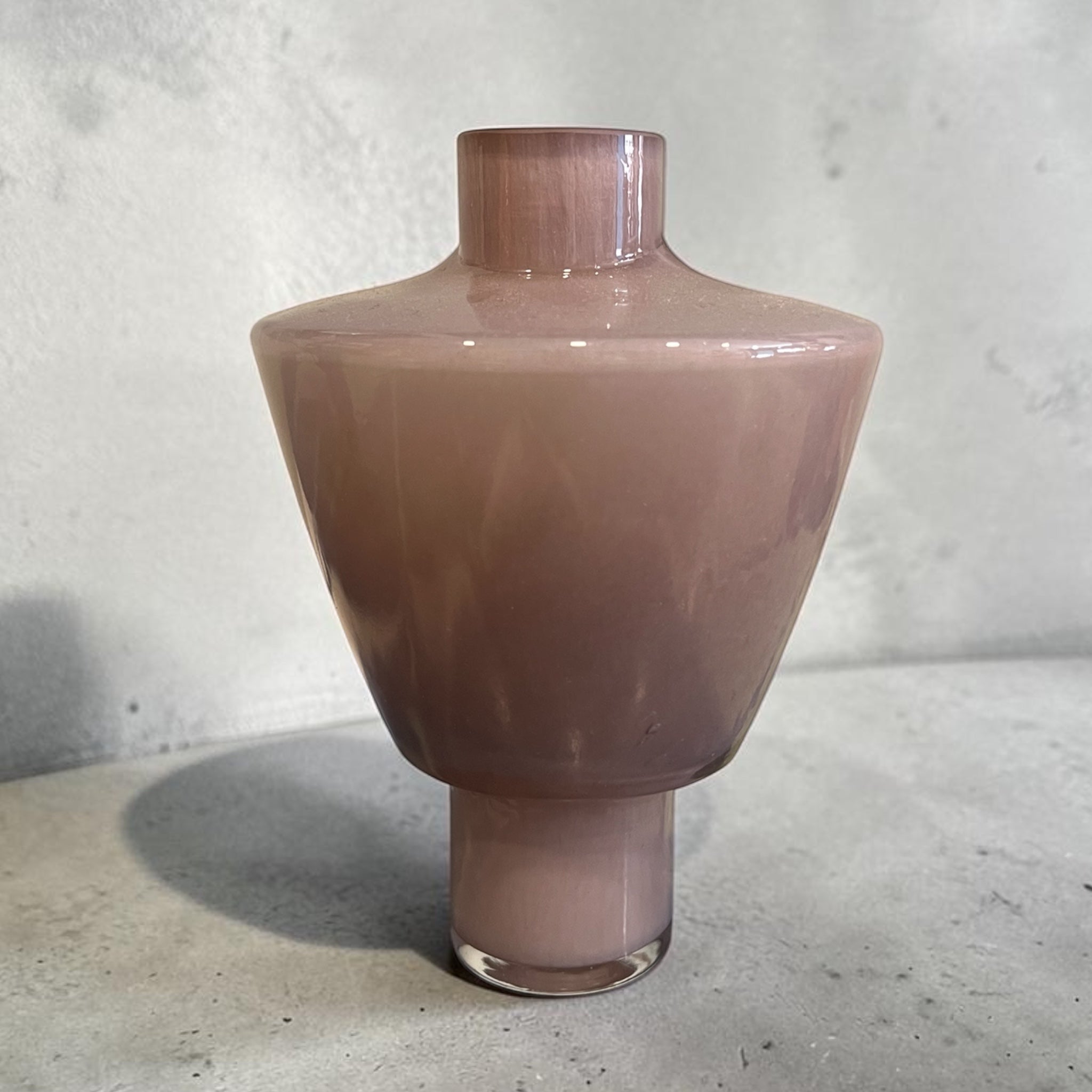 Soliflore flacon en verre soufflé