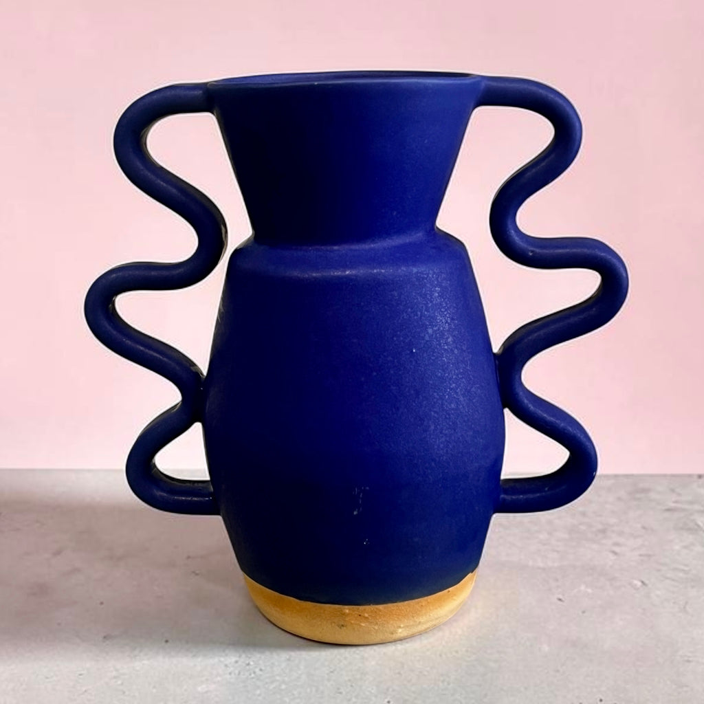 Vase Bleu Wiggle Arms by Sophie Alda