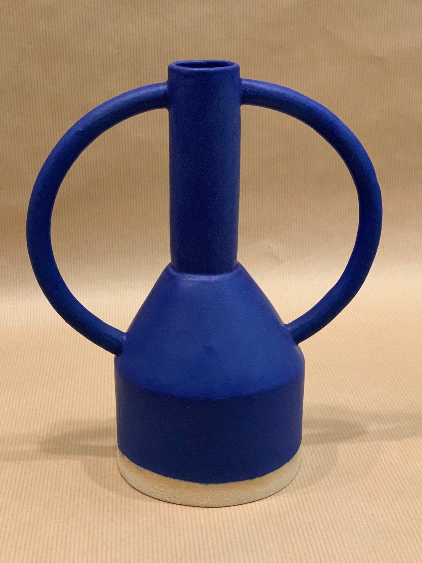 GRAND VASE DOUBLE ANSES BLEU COBALT by SOPHIE ALDA - photo 1