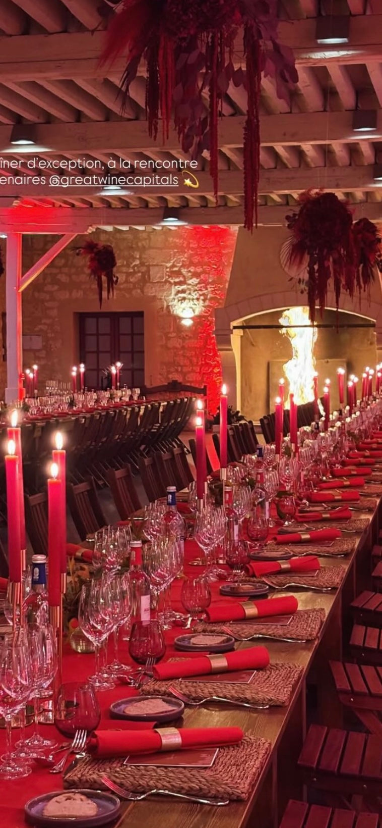 Wine Capitals — Château Giscours — scénographie florale événement — Âme Bordeaux fleuriste