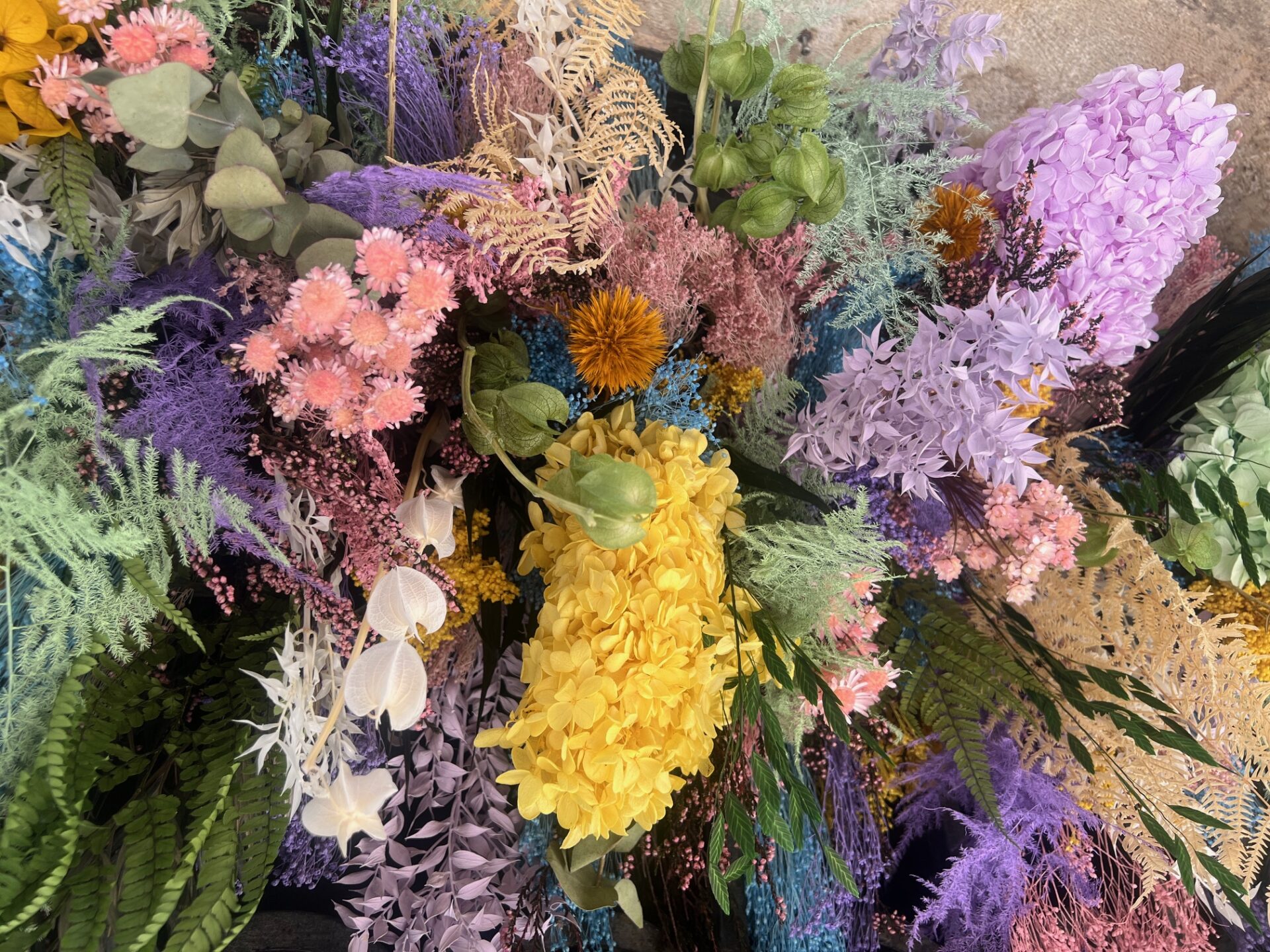 fleurs séchées devanture madame pang bordeaux